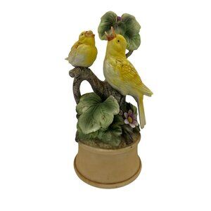 Vintage Shafford Yellow Canary UNWORKING Music Box 7.5"